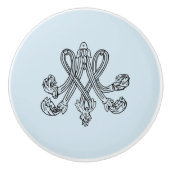 Marie Antoinette – Monogramm – Monogram initial Keramikknauf (Vorderseite)