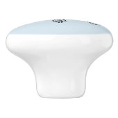 Marie Antoinette – Monogramm – Monogram initial Keramikknauf (Seitenansicht)