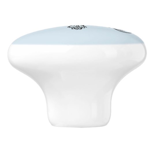 Marie Antoinette – Monogramm – Monogram initial Keramikknauf (Seitenansicht)