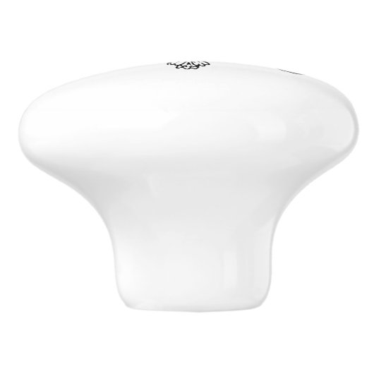 Marie Antoinette – Monogramm – Monogram initial Keramikknauf (Seitenansicht)