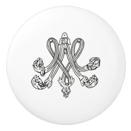 Marie Antoinette – Monogramm – Monogram initial Keramikknauf