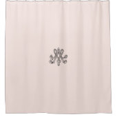 Marie Antoinette Monogramm Monogram initial pastel Duschvorhang (Vorderseite)