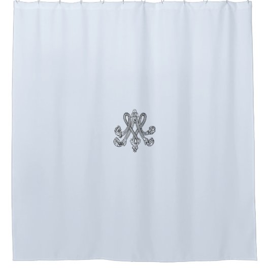 Marie Antoinette Monogramm Monogram initial pastel Duschvorhang (Vorderseite)
