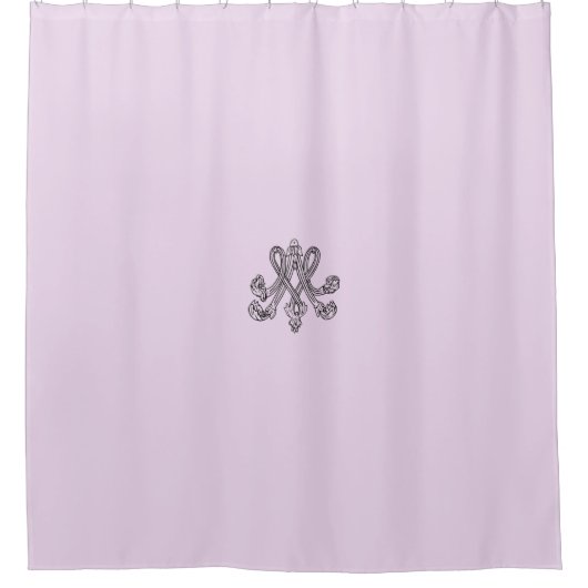Marie Antoinette Monogramm Monogram initial pastel Duschvorhang (Vorderseite)