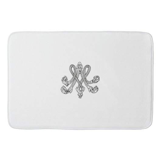 Marie Antoinette – Monogramm – Monogram initials Badematte (Vorderseite)