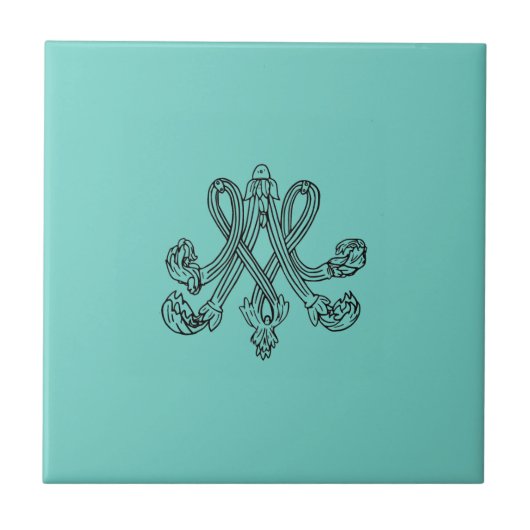 Marie Antoinette – Monogramm – Monogram initials Fliese (Vorderseite)