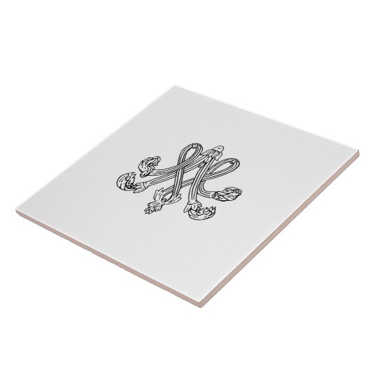 Marie Antoinette – Monogramm – Monogram initials Fliese (Seite)