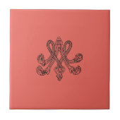 Marie Antoinette – Monogramm – Monogram initials Fliese (Vorderseite)