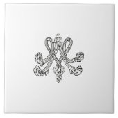 Marie Antoinette – Monogramm – Monogram initials Fliese (Vorderseite)