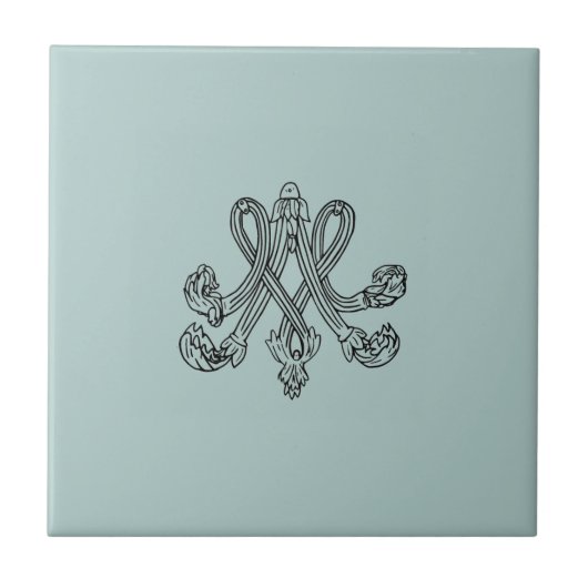 Marie Antoinette – Monogramm – Monogram initials Fliese (Vorderseite)