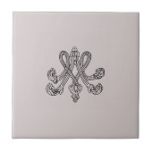 Marie Antoinette – Monogramm – Monogram initials Fliese (Vorderseite)