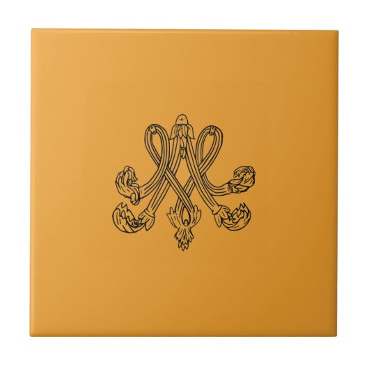 Marie Antoinette – Monogramm – Monogram initials Fliese (Vorderseite)