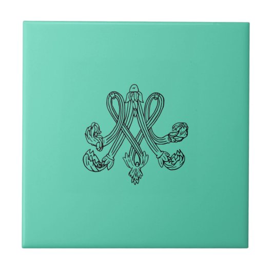 Marie Antoinette – Monogramm – Monogram initials Fliese (Vorderseite)