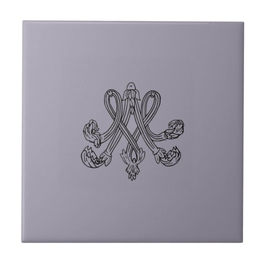 Marie Antoinette – Monogramm – Monogram initials Fliese (Vorderseite)