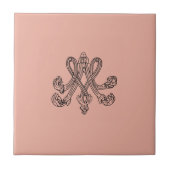 Marie Antoinette – Monogramm – Monogram initials Fliese (Vorderseite)