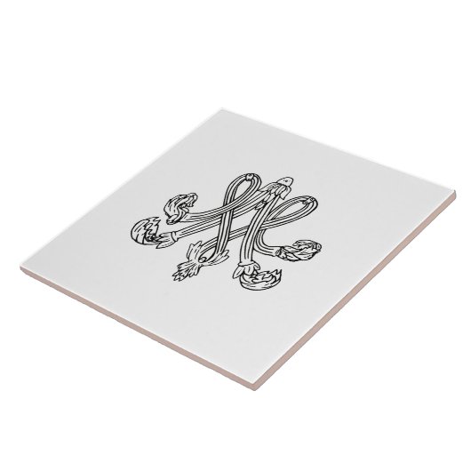 Marie Antoinette – Monogramm – Monogram initials Fliese (Seite)
