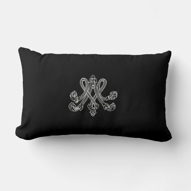 Marie Antoinette – Monogramm – Monogram initials Lendenkissen (Vorderseite)