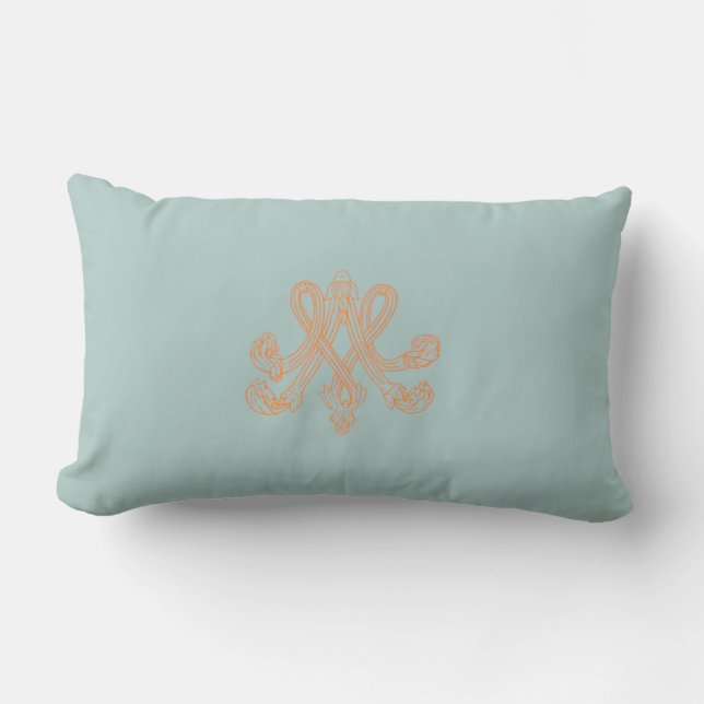 Marie Antoinette – Monogramm – Monogram initials Lendenkissen (Vorderseite)