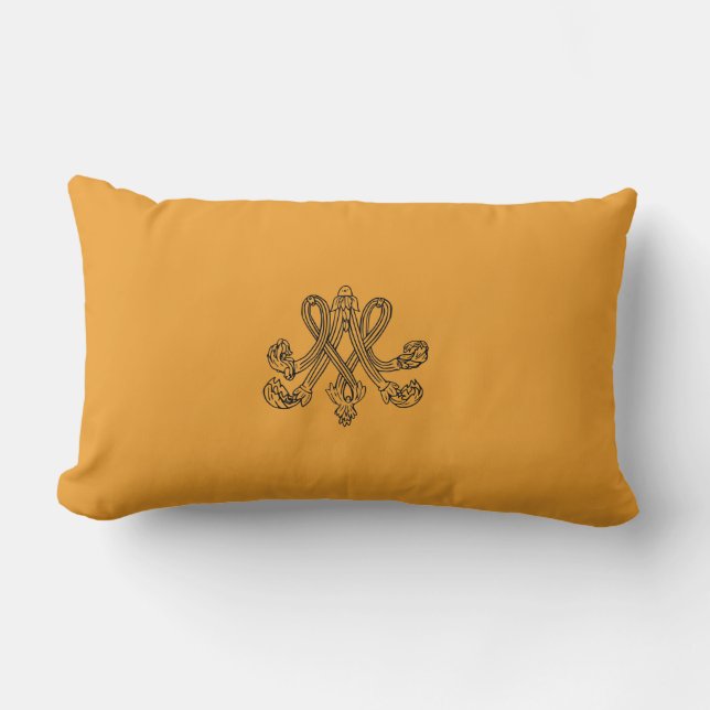 Marie Antoinette – Monogramm – Monogram initials Lendenkissen (Vorderseite)
