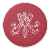 Marie Antoinette Monogramm Monogram initials pink Keramikknauf (Vorderseite)
