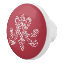 Marie Antoinette Monogramm Monogram initials pink Keramikknauf