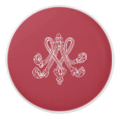 Marie Antoinette Monogramm Monogram initials pink Keramikknauf (Vorderseite)