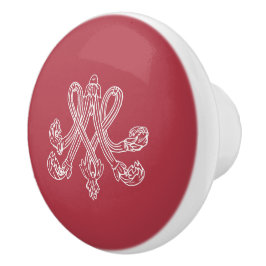 Marie Antoinette Monogramm Monogram initials pink Keramikknauf