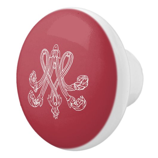 Marie Antoinette Monogramm Monogram initials pink Keramikknauf (Rechts)