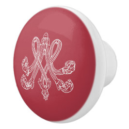 Marie Antoinette Monogramm Monogram initials pink Keramikknauf