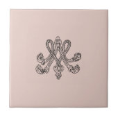 Marie Antoinette - Monogramm - Monogramm - Initial Fliese (Vorderseite)