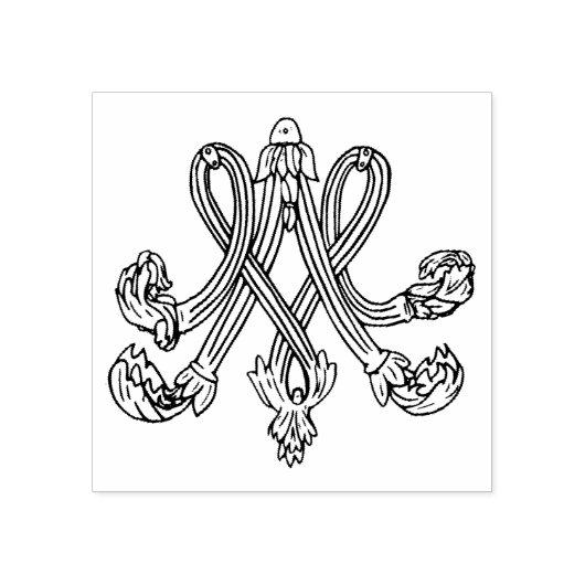 Marie Antoinette – Monogramm – Royal initials Gummistempel (Prägung)