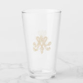 Marie Antoinette – Monogramm – Royal Monogram Glas (Vorderseite)