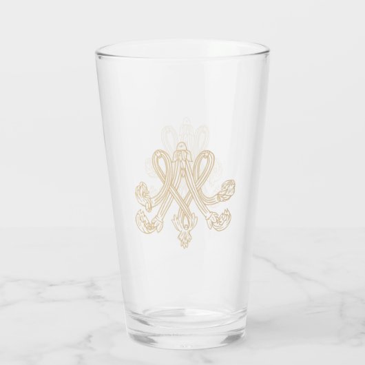 Marie Antoinette – Monogramm – Royal Monogram Glas (Rückseite)