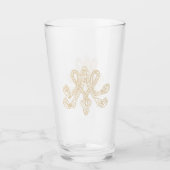 Marie Antoinette – Monogramm – Royal Monogram Glas (Vorderseite)