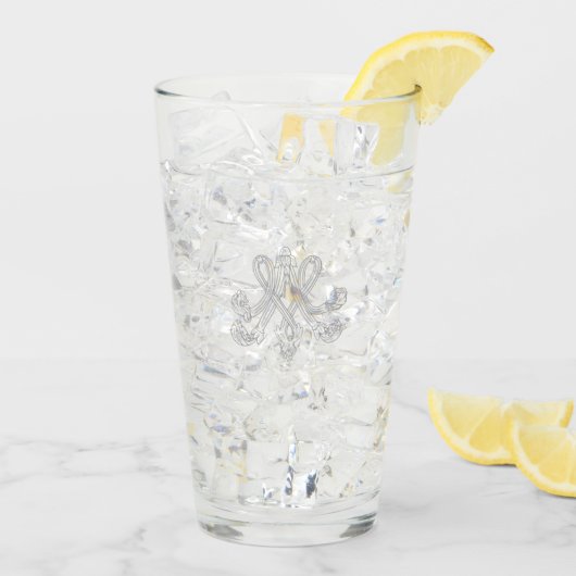 Marie Antoinette – Monogramm – Royal Monogram Glas (Rückseite Ice)