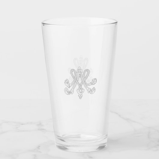 Marie Antoinette – Monogramm – Royal Monogram Glas (Vorderseite)
