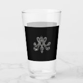 Marie Antoinette Monogramm Royal Monogram initial Glas (Rückseite)