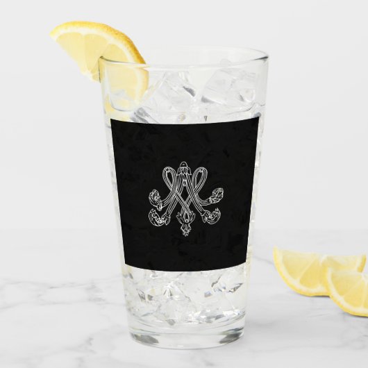 Marie Antoinette Monogramm Royal Monogram initial Glas (Vorderseite Ice)