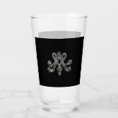 Marie Antoinette Monogramm Royal Monogram initial Glas (Vorderseite)