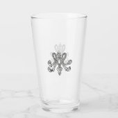Marie Antoinette Monogramm Royal Monogram initial Glas (Rückseite)