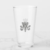 Marie Antoinette Monogramm Royal Monogram initial Glas (Vorderseite)