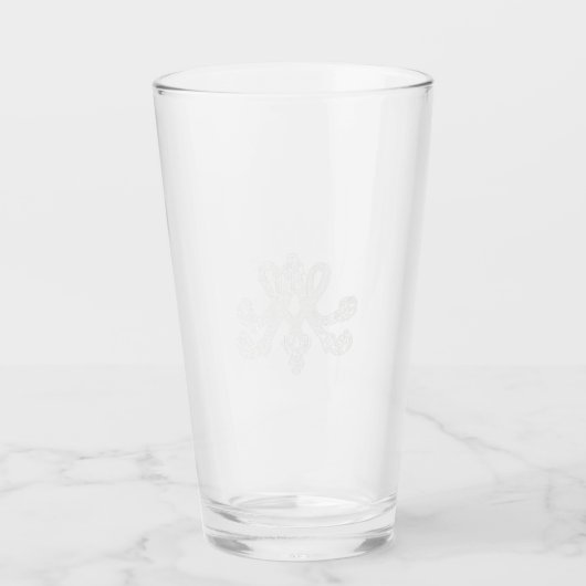 Marie Antoinette Monogramm Royal Monogram initial Glas (Vorderseite)