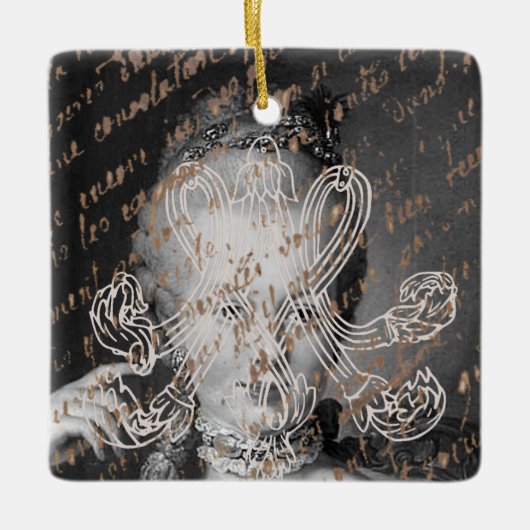 Marie Antoinette – Monogramm – Royal Monogram Keramikornament (Vorderseite)