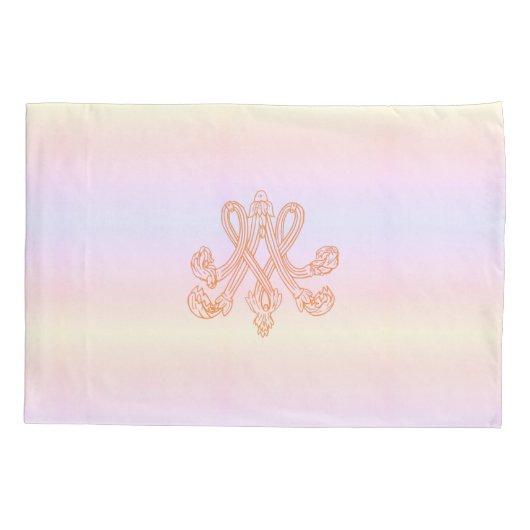 Marie Antoinette – Monogramm Royal Monogram Pastel Kissenbezug (Rückseite)