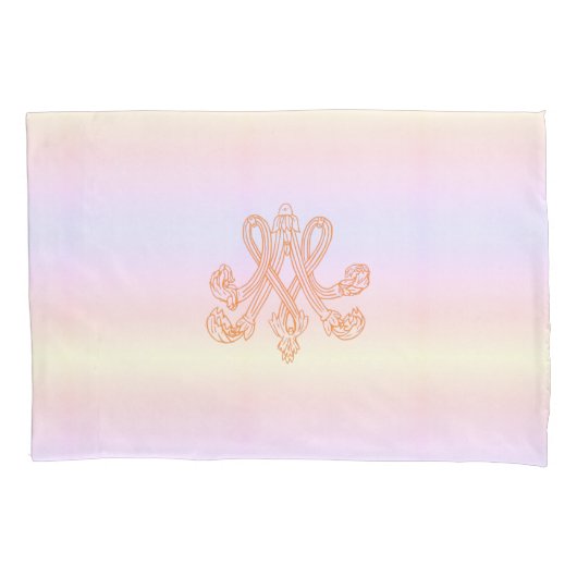 Marie Antoinette – Monogramm Royal Monogram Pastel Kissenbezug (Vorderseite)
