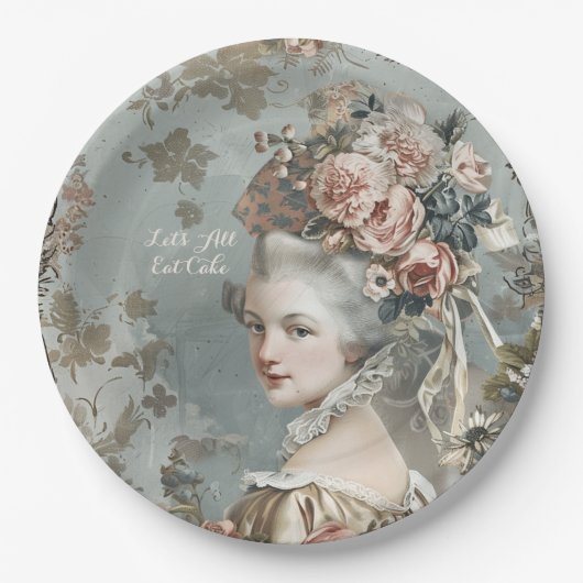 Marie Antoinette Paper Plate Pappteller (Vorderseite)