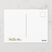 Marie Antoinette, Paris, blau, rosa Rosen Rokoko Postkarte (Rückseite)