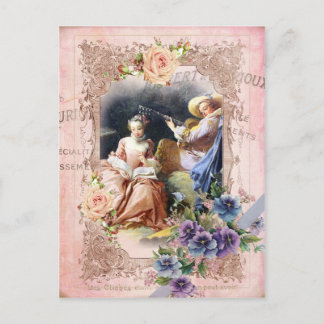 Marie Antoinette, Paris, Rokoko, Liebhaber, Rose, Postkarte