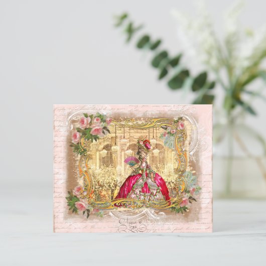 Marie Antoinette Party in Pink in Versailles (Stehend Vorderseite)