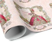 Marie Antoinette Party in Versaille Geschenkpapier (Rolleneckpunkt)